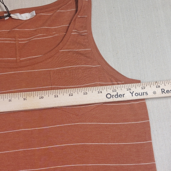 Prana Tank Size Small Foundation Scoop Neck Striped - Picture 4 of 7